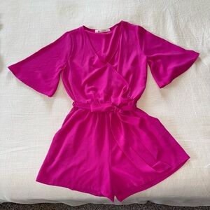 The Impeccable Pig Pink Wrap Jumpsuit